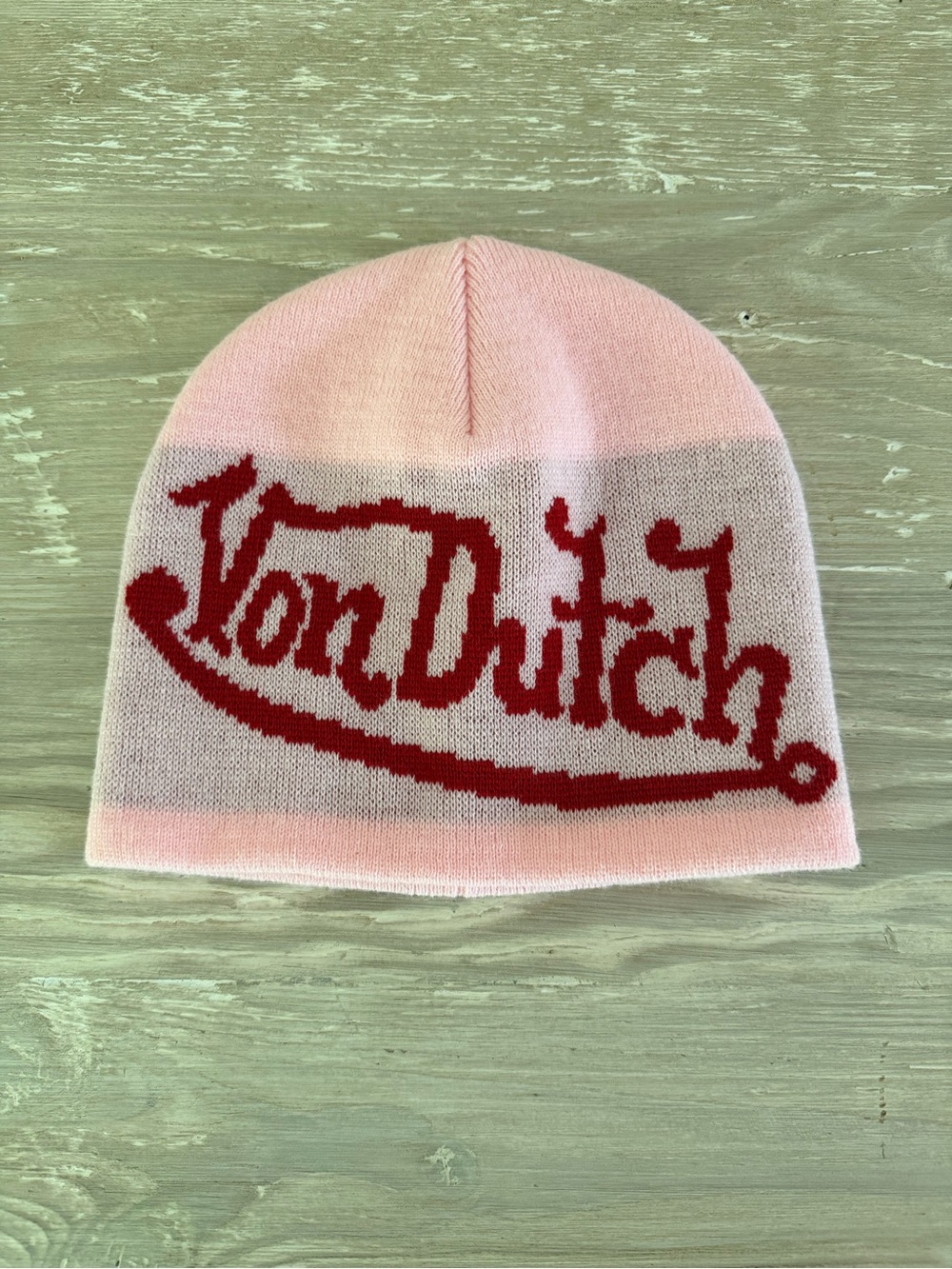 NEW Von Dutch Pink Beanie with Red Script